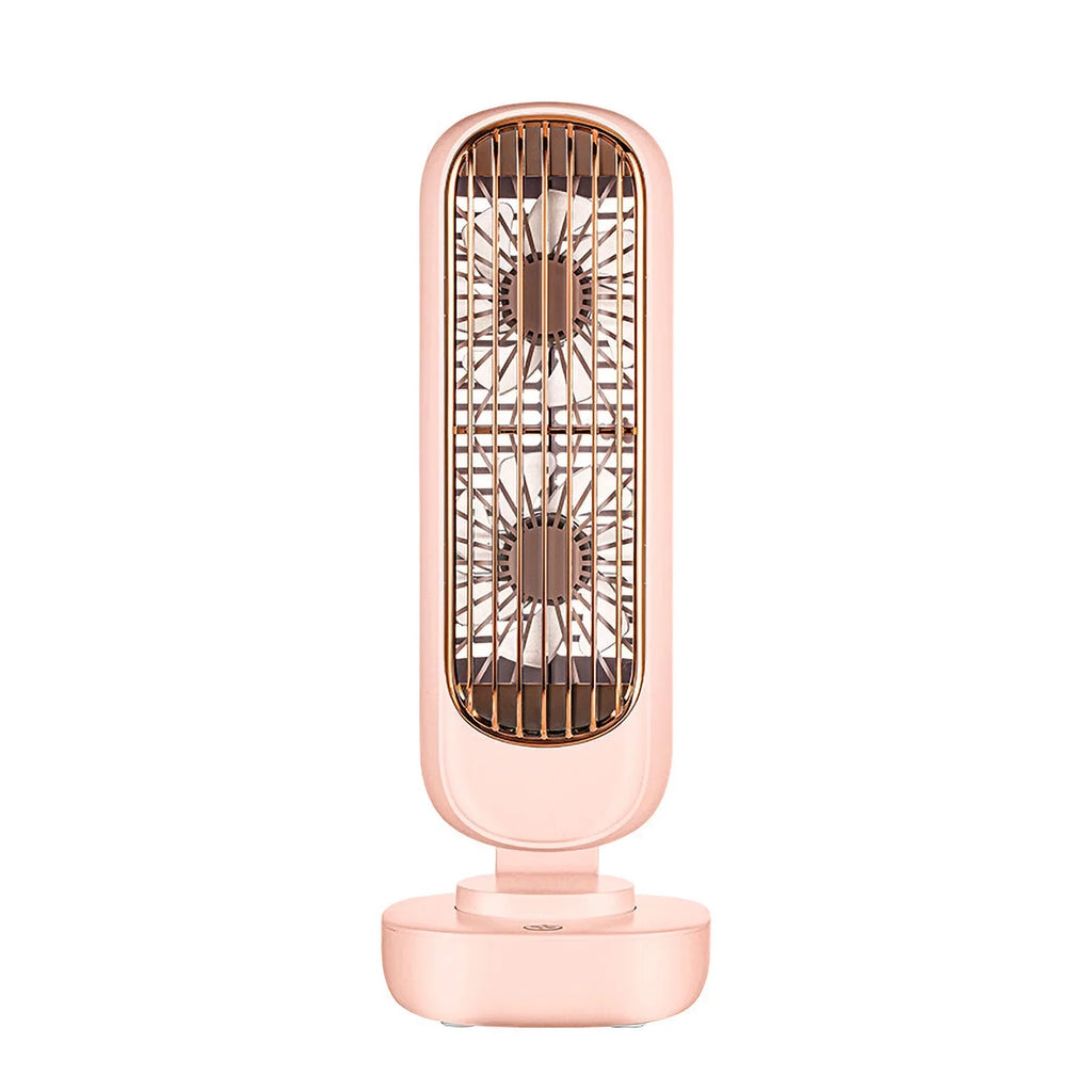 Anself Small Desk Tower Fan 3 Speed Portable USB Mini Cooling Tower Fan Air Circulation Standing Fan for Home Office Desktop Bedroom