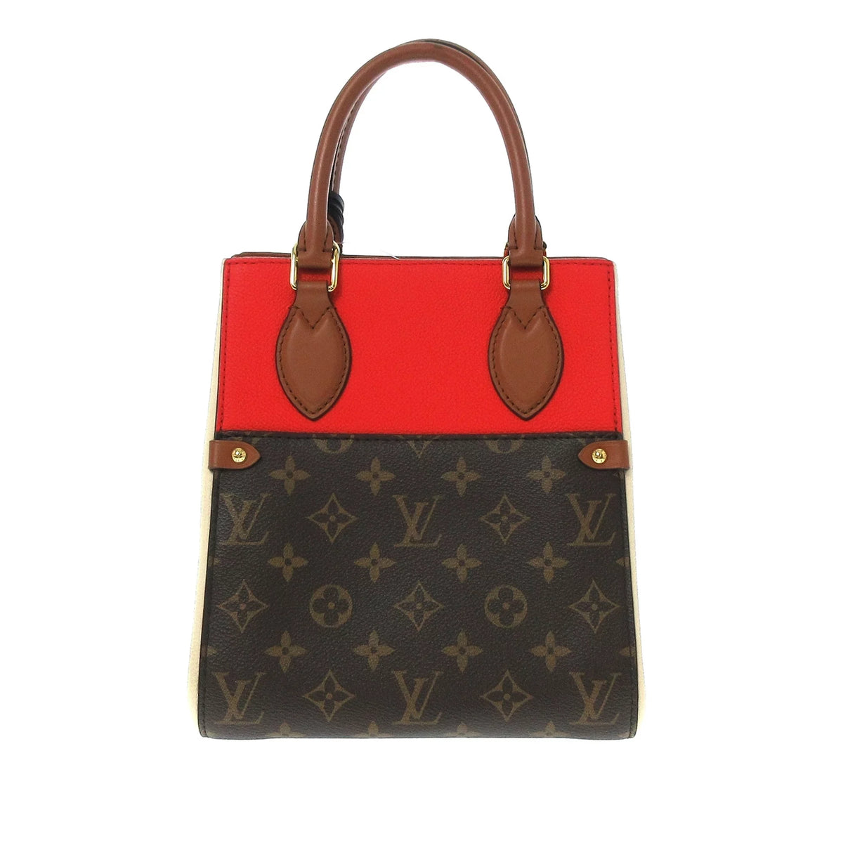 Pre-Owned Authenticated Louis Vuitton Random Access Memory Fold Tote PM Canvas Brown Satchel Unisex (Good)