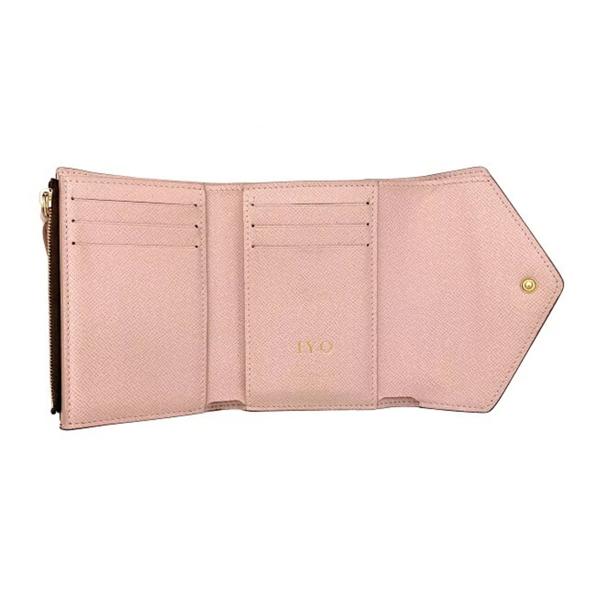 Pre-Owned Wallet Portefeuille Victorine Brown Pink Rose Ballerine Random Access Memory M62360 Trifold NZ3119 LOUIS VUITTON Ladies (Good)