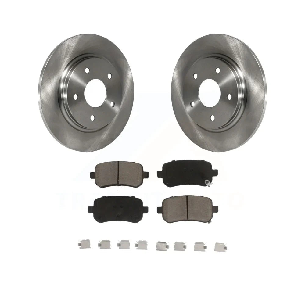 Transit Auto - Rear Disc Brake Rotors And Memory Pads Kit For Dodge Grand Caravan Chrysler Town & Country Journey Volkswagen Routan Memory C/V K8C-101842