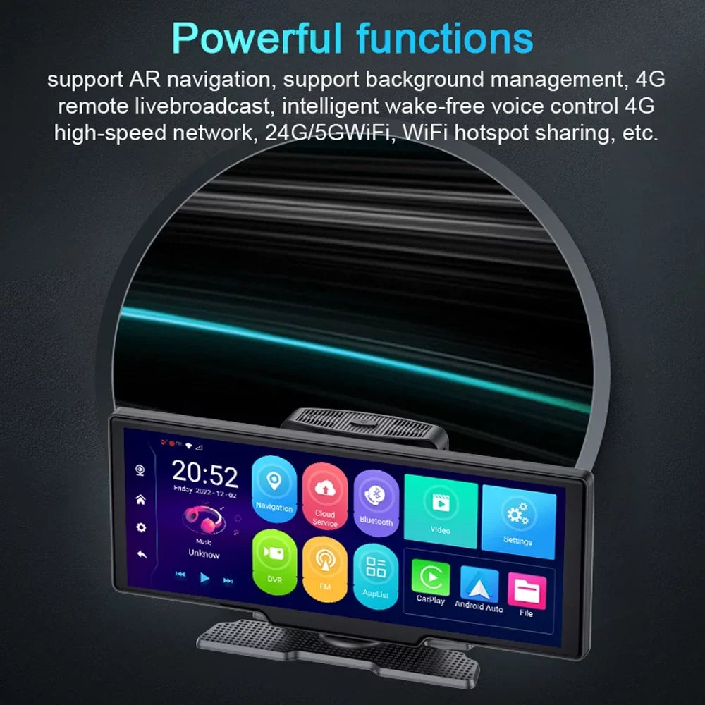 Docooler Multi-language Lens Car Video Recorder Auto Dash Cam Car Recorder Night Viewing 10.26in DVR 170 Degree Wide Angle Car Global Positioning System Navigation Camcorder