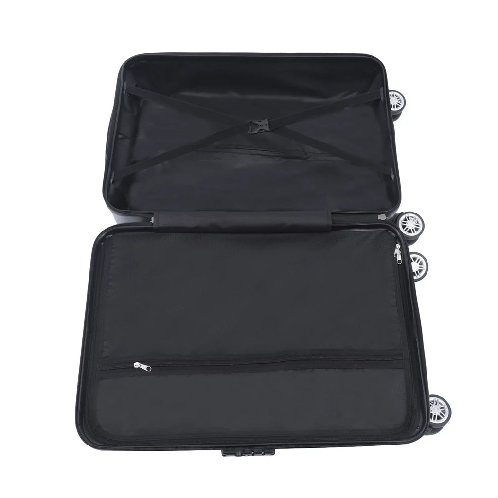 Wuzstar 24" Traveling Luggage PC+ABS Luggage Bags with TSA Lock Durable Spinner Wheels Hardside Carry On Suitcase , Silver