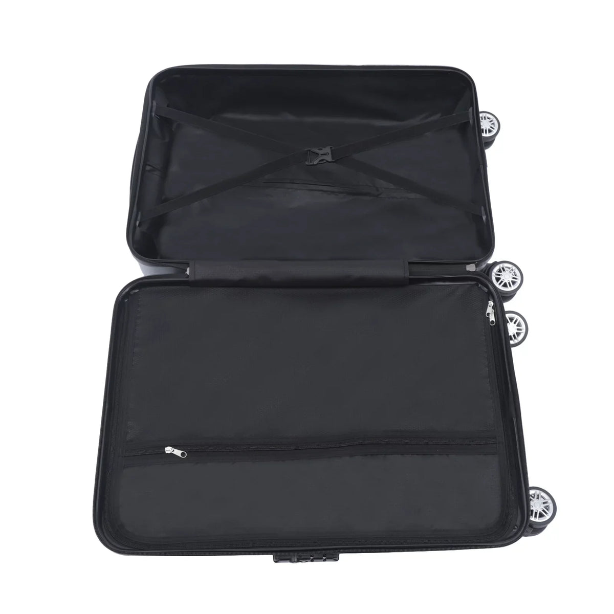 Wuzstar 24" Traveling Luggage PC+ABS Luggage Bags with TSA Lock Durable Spinner Wheels Hardside Carry On Suitcase , Silver