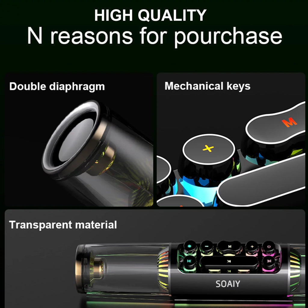 Andoer soaiy SH19 HiFi Speaker Computer Subwoofer RGB Bass Sound Bar Stereo Music Player Sound Box TF Port 3.5mm Audio Input for PC Smartphone Tablet