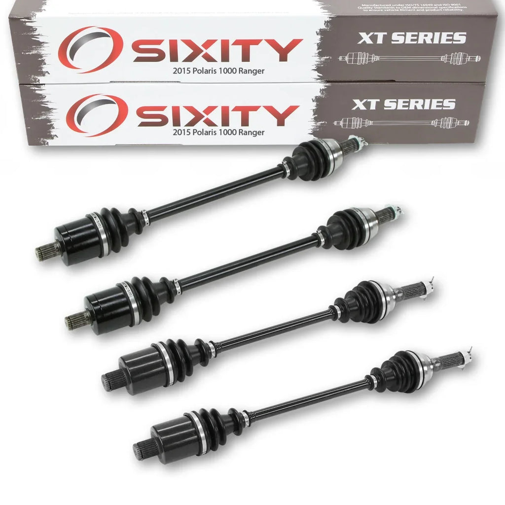 4 pc Sixity XT Front Rear Left Right Axle compatible with Polaris Ranger 1000 2015 - R15RTAD1AA EA DIESEL 4X4