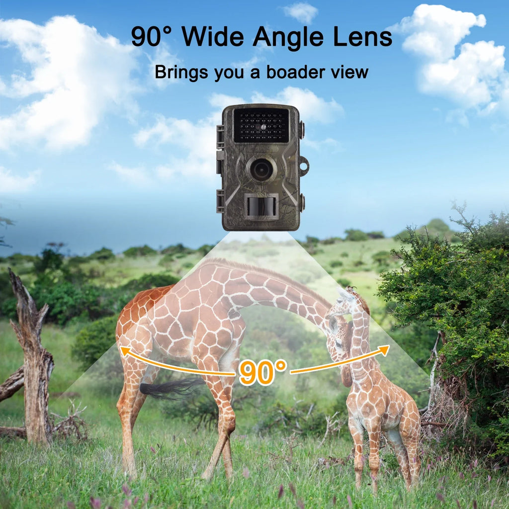16MP 1080P Wildlife Trail Camera with 2.0 Inch TFT Color Panel - Features 0.8s Trigger Time, Infrared Night Vision, Motion Activation, and IP66 Waterproof Rating