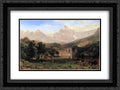 Albert Bierstadt 2x Matted 24x18 Black Ornate Memory Art Print 'The Rocky Mountains, Landers Peak'