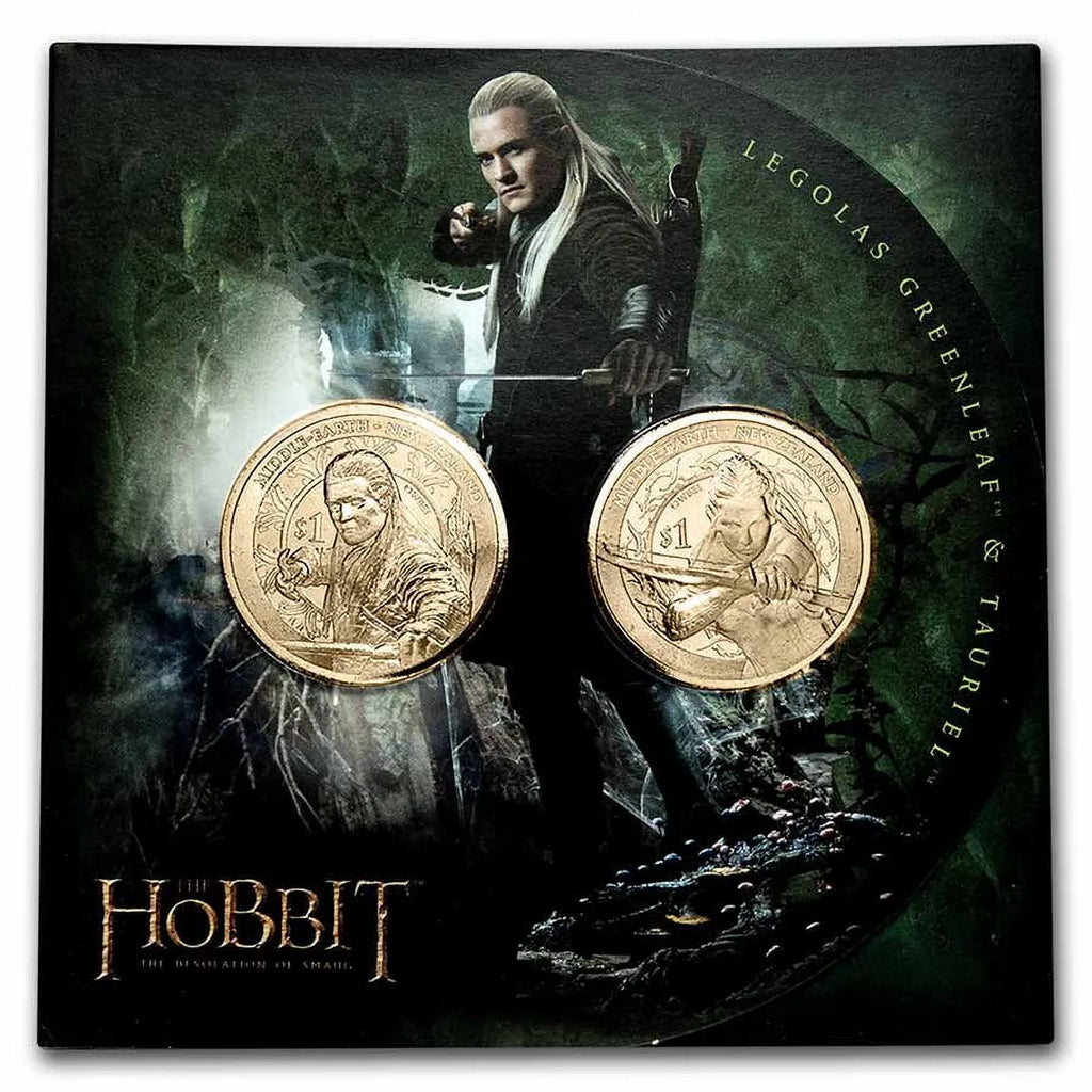 2013 NZL 20 Random Access Memory The Hobbit: Desolation of Smaug 2-Coin Set BU