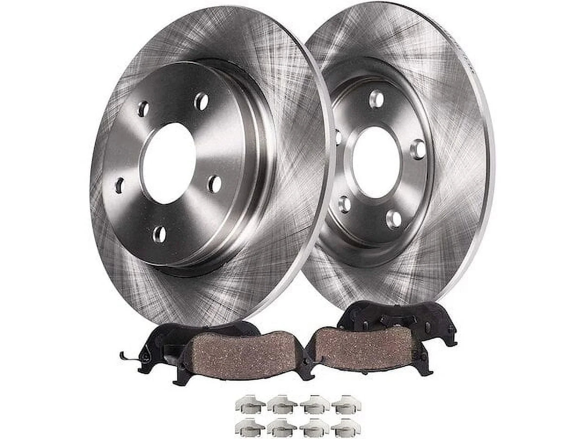 Rear Brake Pad and Rotor Kit - Compatible with 2012 - 2019 Dodge Journey 2013 2014 2015 2016 2017 2018