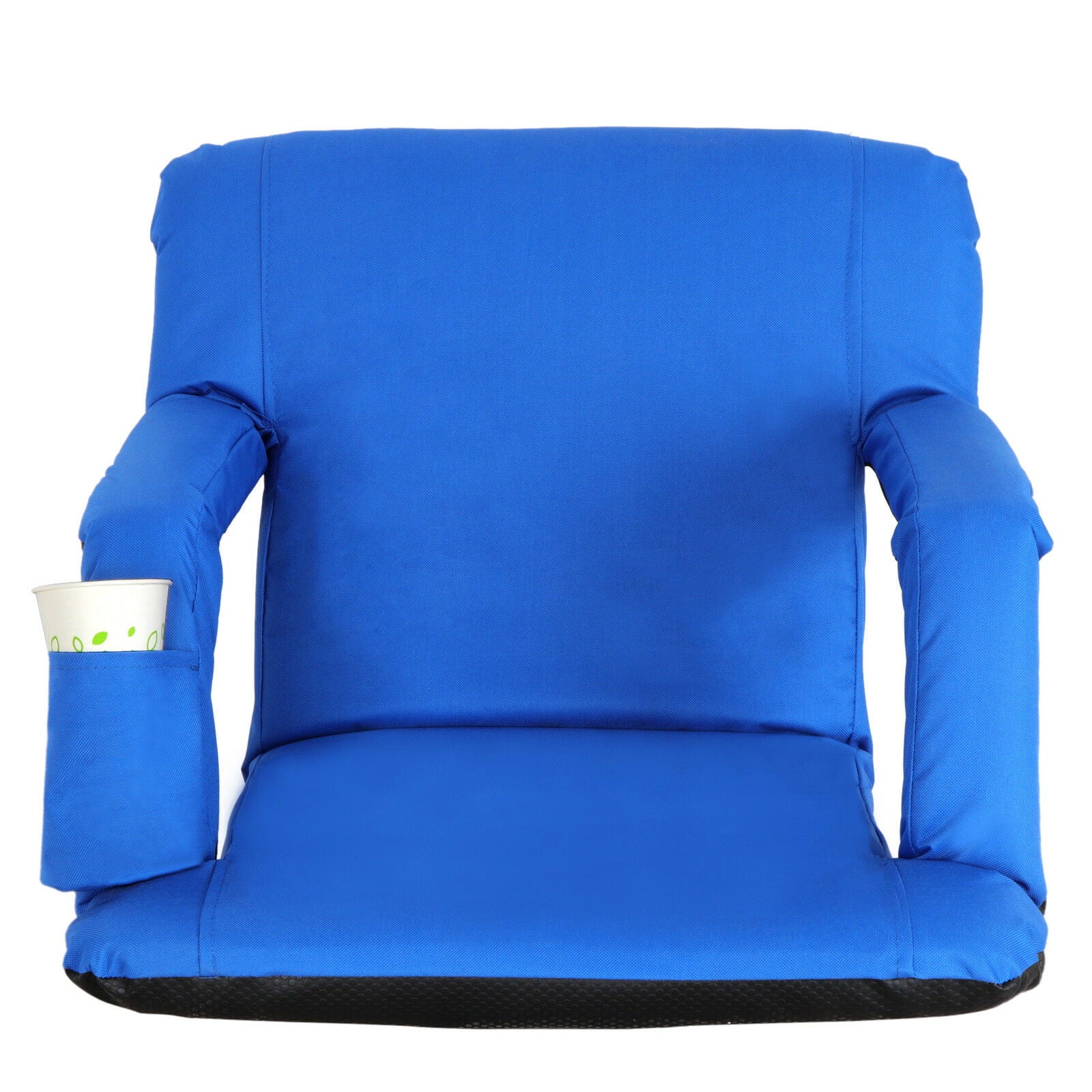 ZENSTYLE Durable Water-resistant Stadium Seat with Cup Holder 10 Tiltable Positions - Blue