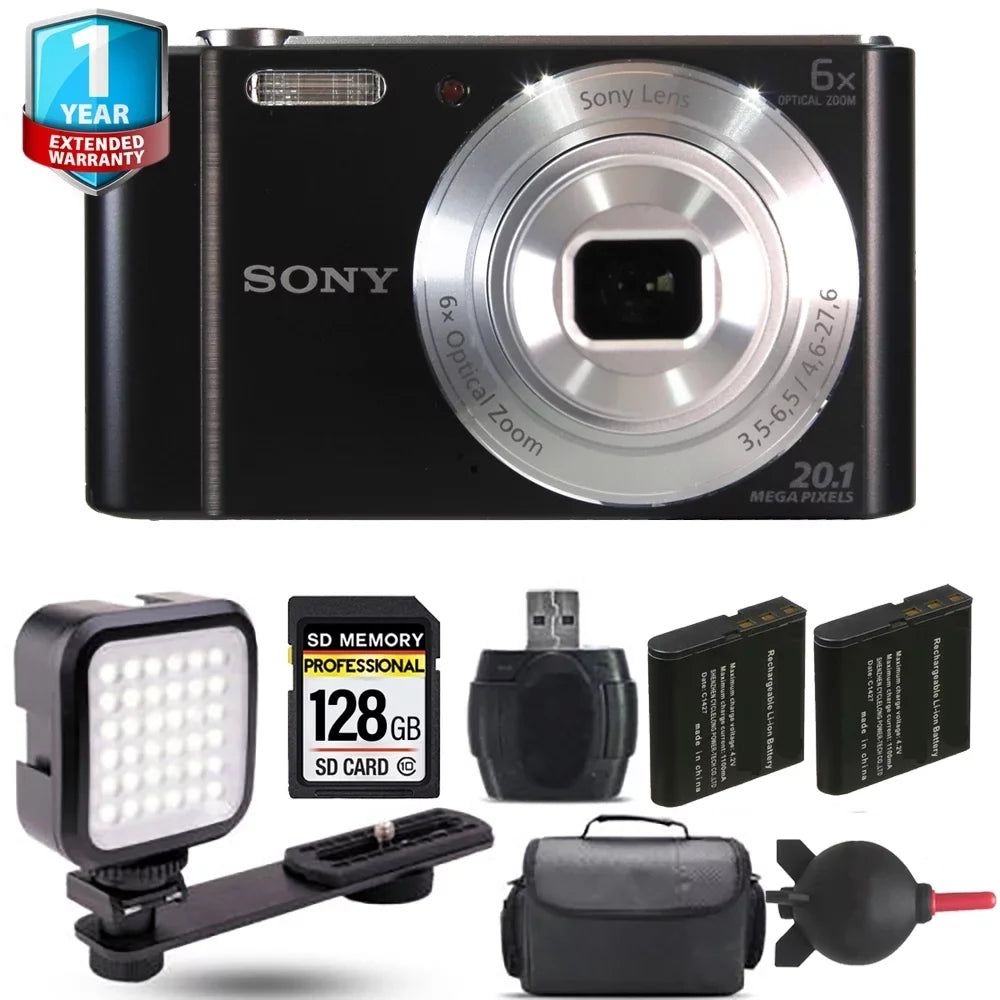 Sony Cyber-shot DSC-W810 Digital Camera + Extra Energy Source + 1 Yr Warranty - 128GB Kit