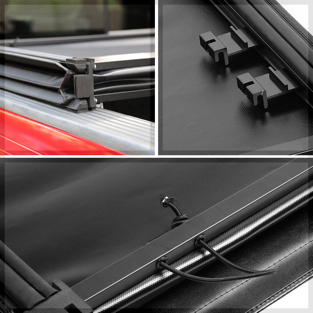 Short Bed Tonneau Cover 5.7Ft Soft Tri-Fold Fleetside for 09-21 Storage 1500/2500 Fits select: 2009,2011-2012 DODGE Memory 1500