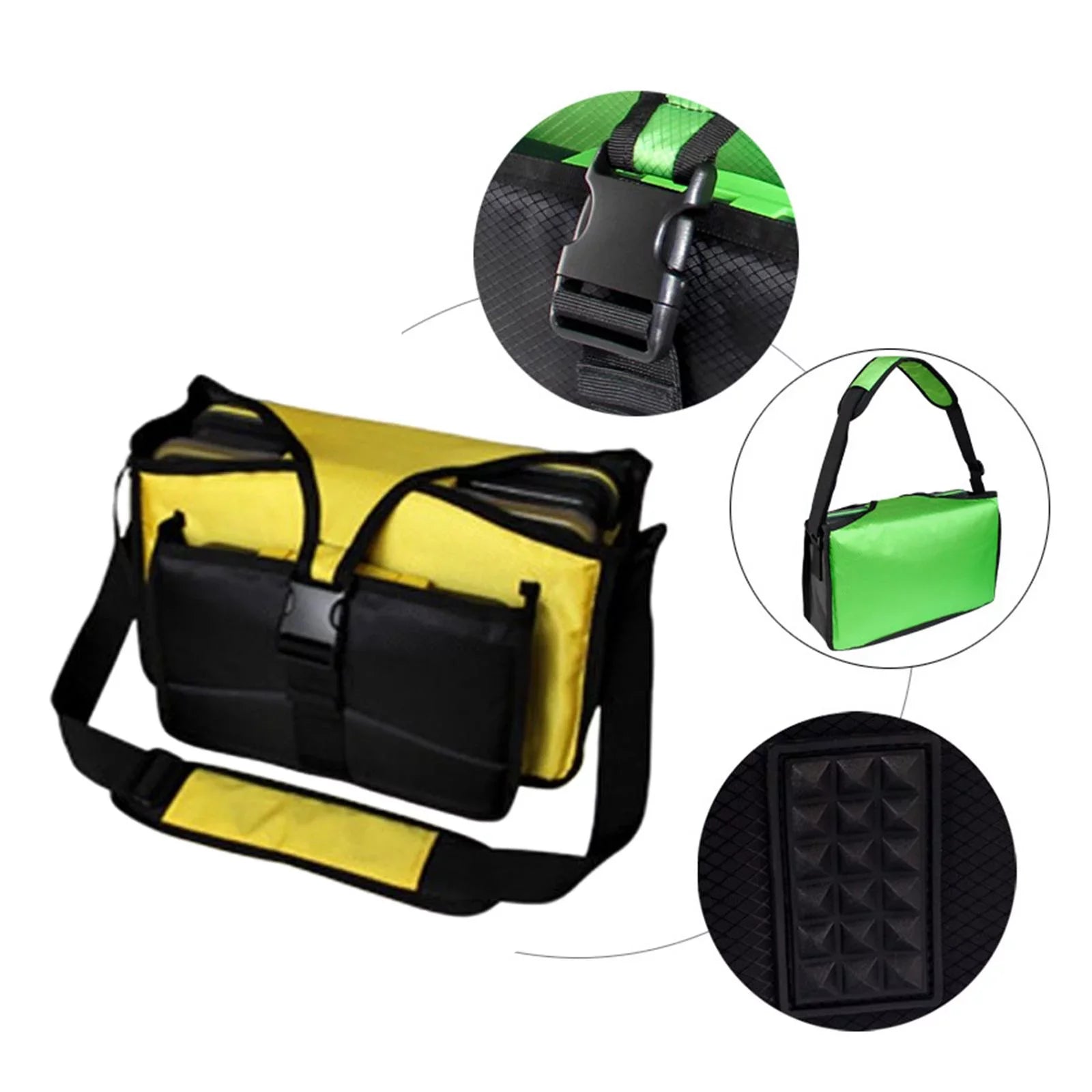 Fishing Tackle Bag Shoulder Bag Fishing Bag Gift for Men Storage Bag Portable Tackle Box Organizer fishing lures Bag for Sea Fishing Yellow