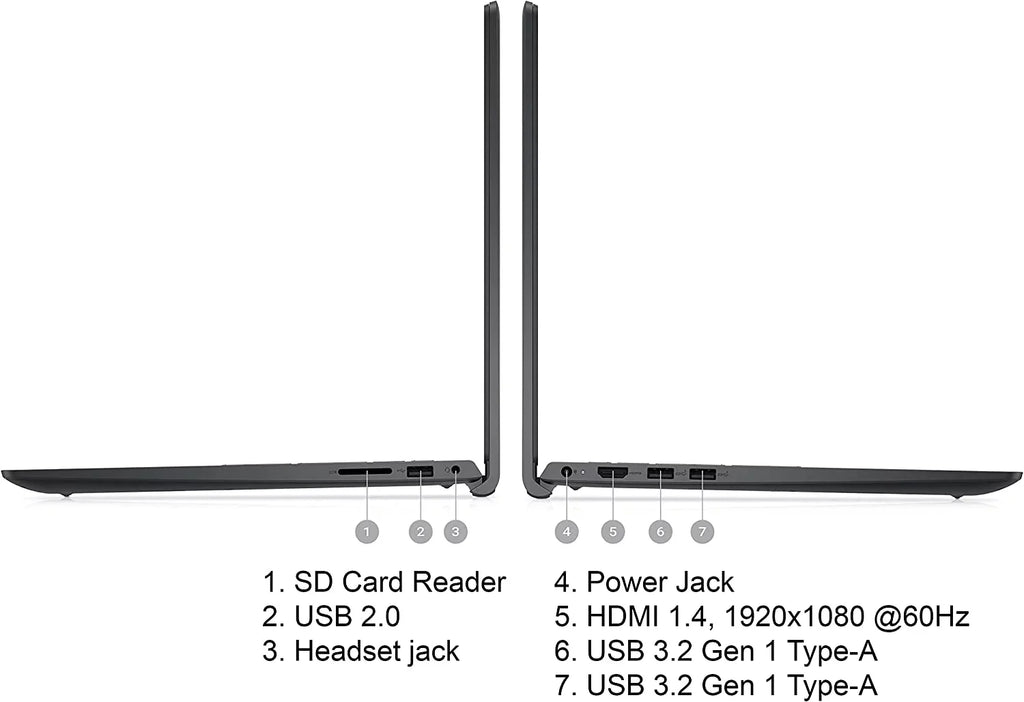 New Inspiron 15 15.6" Full HD Panel , Central Unit i7-1255U, 64GB DDR4 Random Access Memory 1TB Solid State Drive , Iris Xe Graphics,Webcam,HDMI ,Wi-Fi, Bluetooth，Windows 11 Home Black