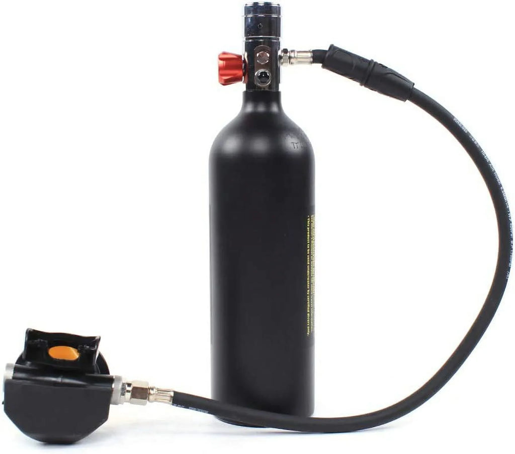 FETCOI 1L DIDEEP E-S400B Diving Tank Equipment Mini Scuba Cylinder Refill by High Pressure Air Pump Refill Adapter for Underwater Diving Breathe Training