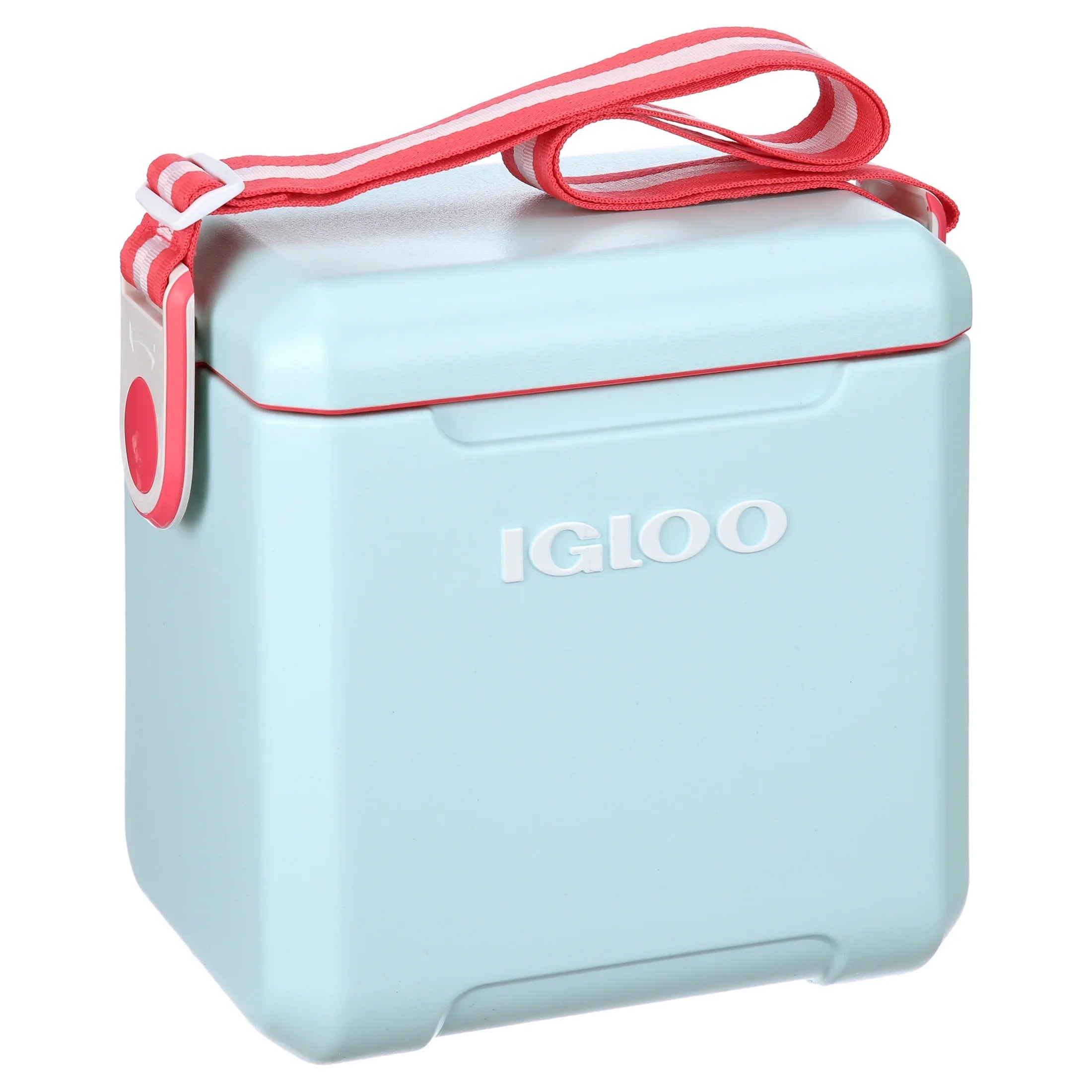 Igloo 11 Qt Tag-a-Long Hard Sided Cooler, Blue Aqua and Red