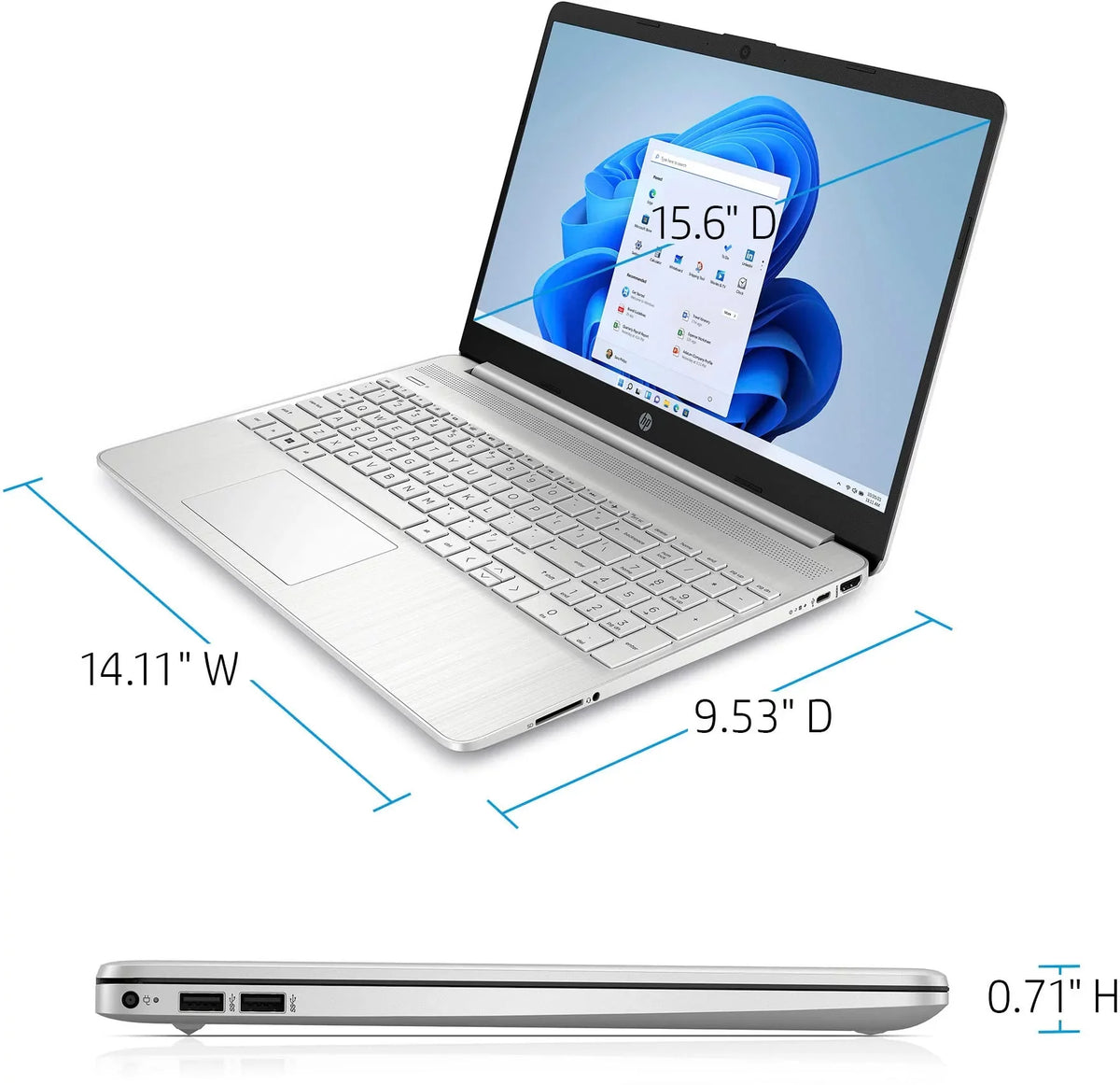 2023 Newest HP 15.6 Inch Monitor , 11th Gen -1155G7 Processor, 12GB Storage 256GB PCIe Flash Storage Iris Xe Graphics, Bluetooth, HDMI, Windows 11 Home in S Mode