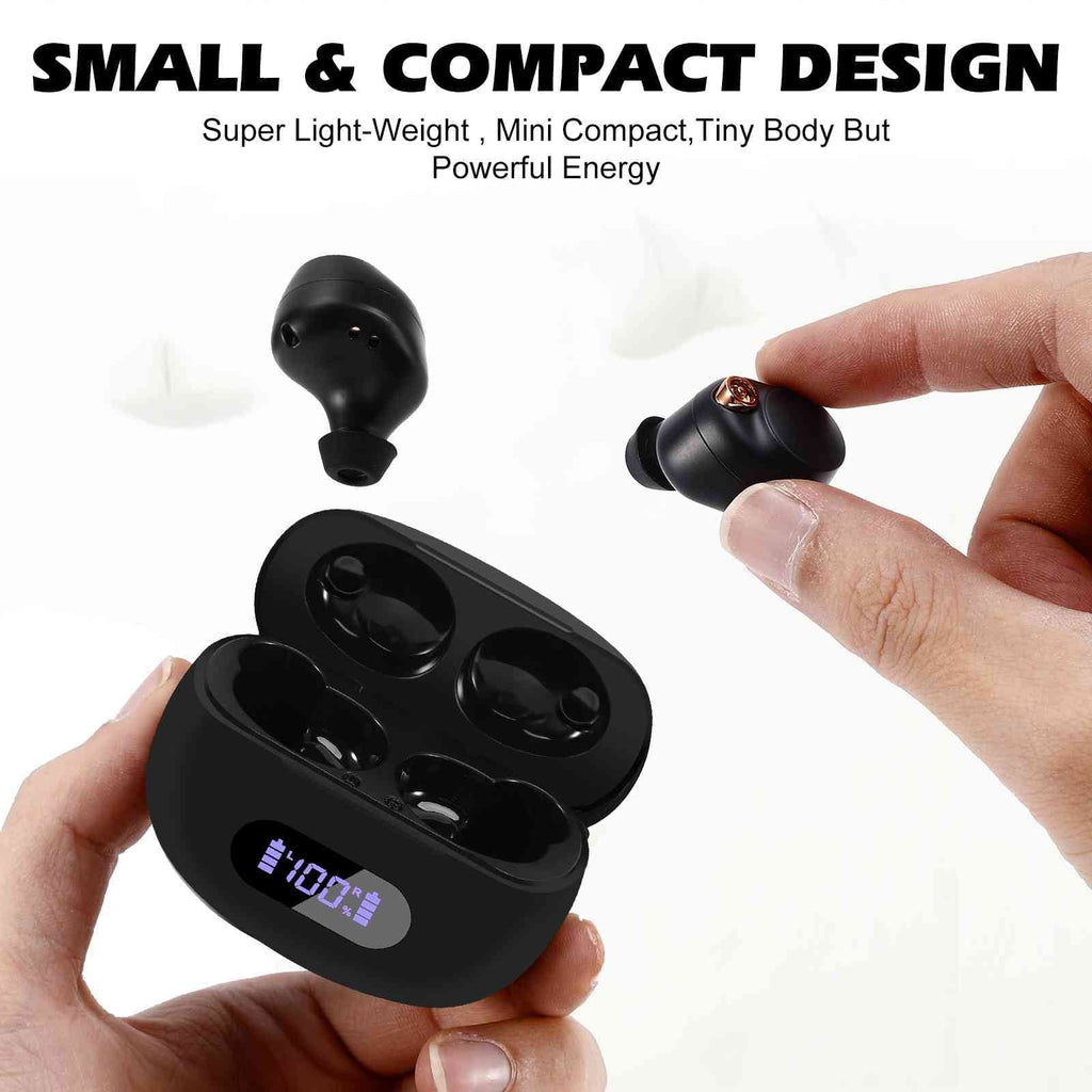UrbanX True Wireless Bluetooth Earbuds + Charging Case, Black, Connect, IPX5 Water Resistance, Bluetooth 5.2 Connection, Balanced, Bass Boost Compatible with Lenovo Tab M10 Gen 3