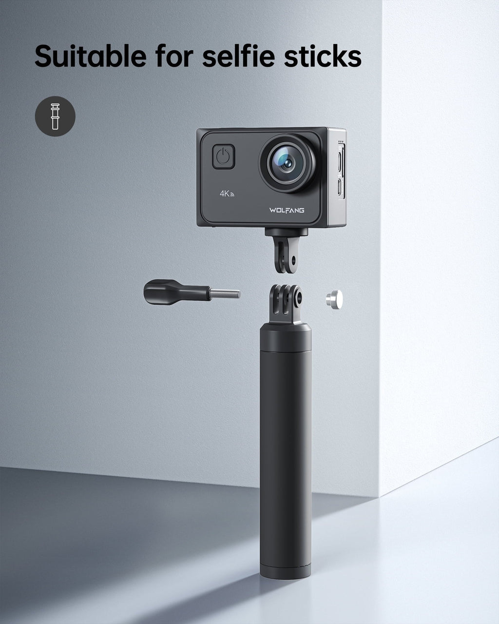WF Action Cam 4K 60FPS 24MP Sport Camera 40M Underwater Camera Waterproof with Touch Display Vlog Camera EIS Remote Control 170° Wide Angle