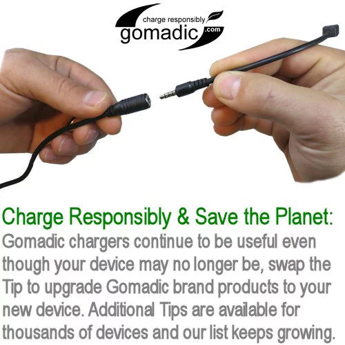 Gomadic High Capacity Rechargeable External Power Unit Pack suitable for the Garmin Nuvi 30 - Portable Charger with TipExchange Technology