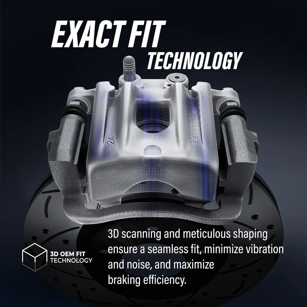 CMX Front Disc Brake Caliper Assembly Left Right Side (Driver Passenger) Kit For Mazda CX-5 KBC-100245