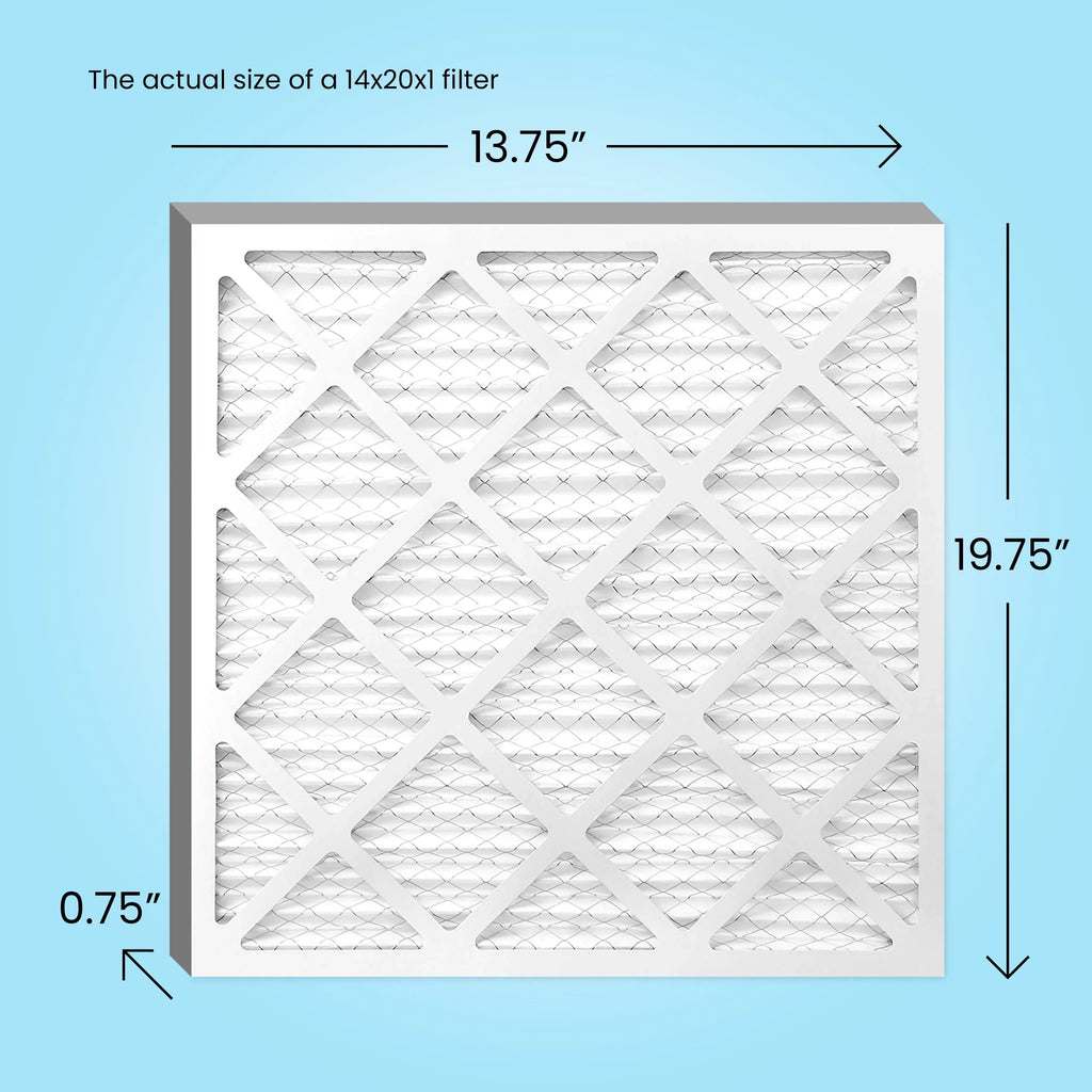 Mint Air, 14x20x1 Air Filter MERV 8, Pleated HVAC AC Furnace Filters (6 Pack)