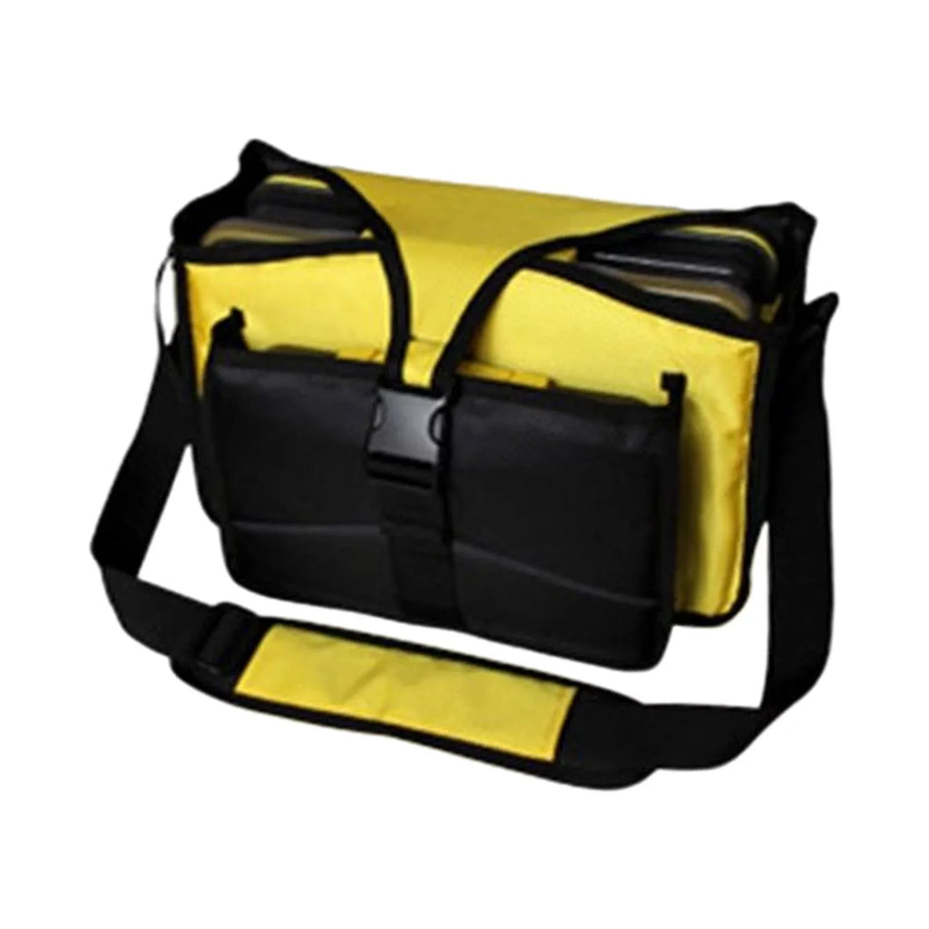 Fishing Tackle Bag fishing lures Bag Oxford Handbag Multiple Pockets Case Shoulder Bag Tackle Box Organizer for Travel Hiking Sea Fishing Yellow