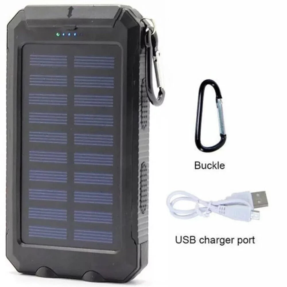 500000mAh USB External Solar Power Bank LED Power Unit Charger for Cell Phone