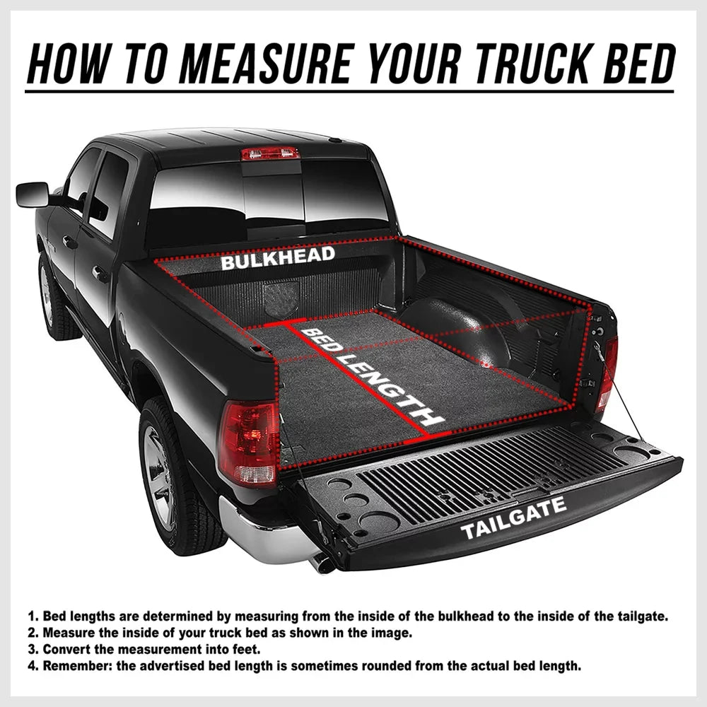 Short Bed Tonneau Cover 5.7Ft Soft Tri-Fold Fleetside for 09-21 Storage 1500/2500 Fits select: 2009,2011-2012 DODGE Memory 1500