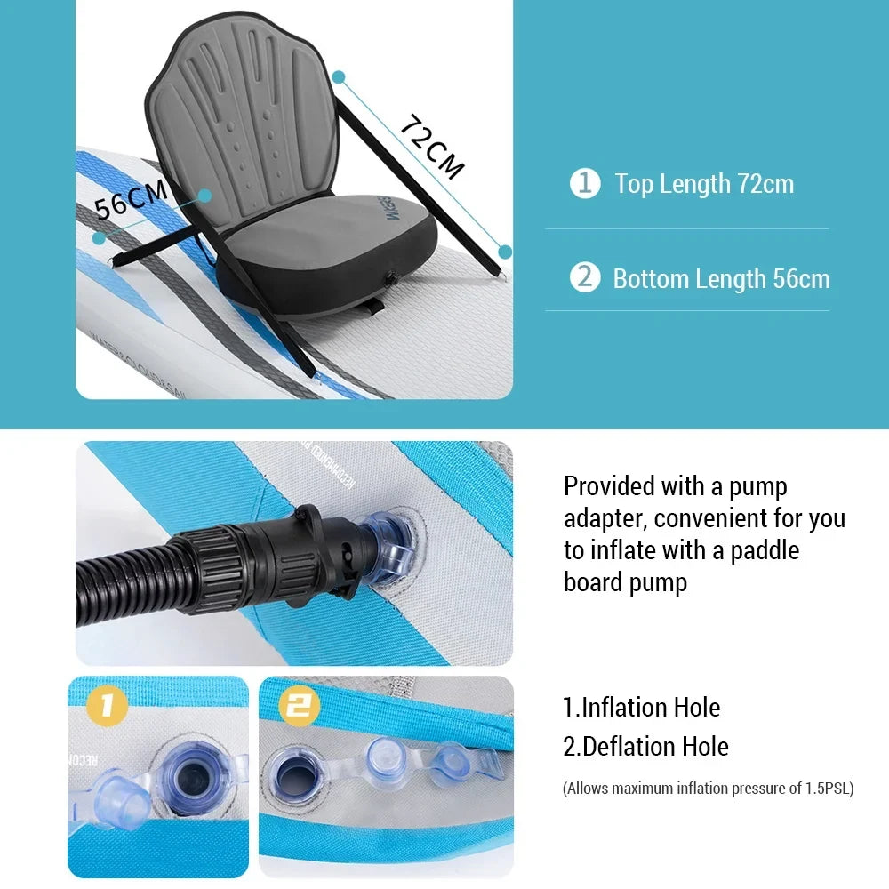 Arealer Detachable Kayak Seat - Back Support and Adjustable for Ultimate Comfort