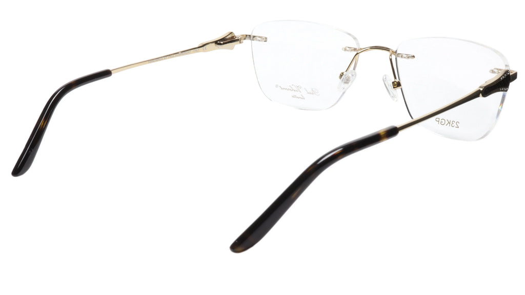 Paul Vosheront Tapered Square Gold & Black Acetate Optical Random Access Memory 52-18-135 37