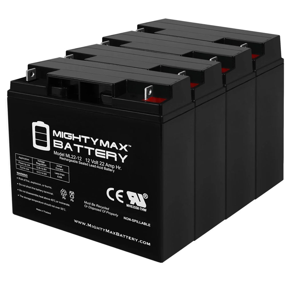 12V 22AH Power Unit for Alante Jr Scooter Wheelchair GP 200 - 4 Pack