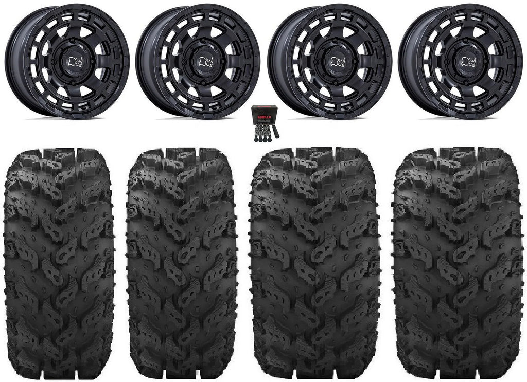 Black Rhino Chamber 14" Wheels Bk 26" Reptile Tires Kawasaki Mule Pro FXT