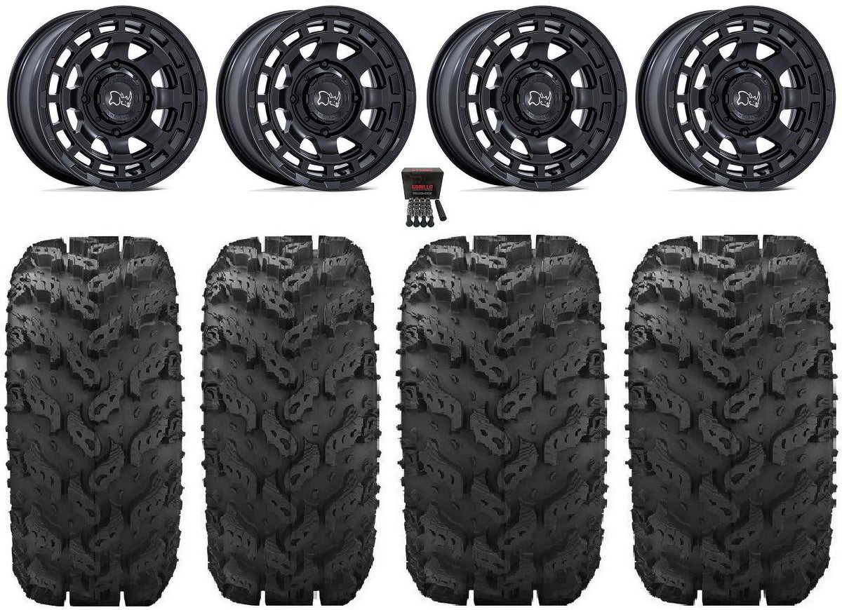 Black Rhino Chamber 14" Wheels Bk 26" Reptile Tires Kawasaki Mule Pro FXT