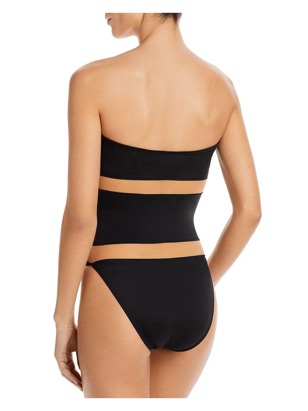 Norma Kamali Womens Bishop Illusion Strapless One-Piece Swimsuit