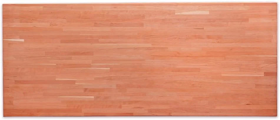 Butcher Block Counter Top, Grown Cherry Solid Hardwood Countertop, Wood Slabs For Kitchen, Reversible, Both Side Polished, Prefinished With Food-Safe Oil, 1.5" Thickness, 60" L X 25" W