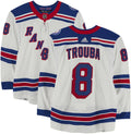 Jacob Trouba New York Rangers Second-hand #8 White Jersey Worn During the Second Round of the 2022 Stanley Cup Playoffs vs. Carolina Hurricanes on May 18, 20, 26 and 30, 2022 - Size 56 - Fanatics