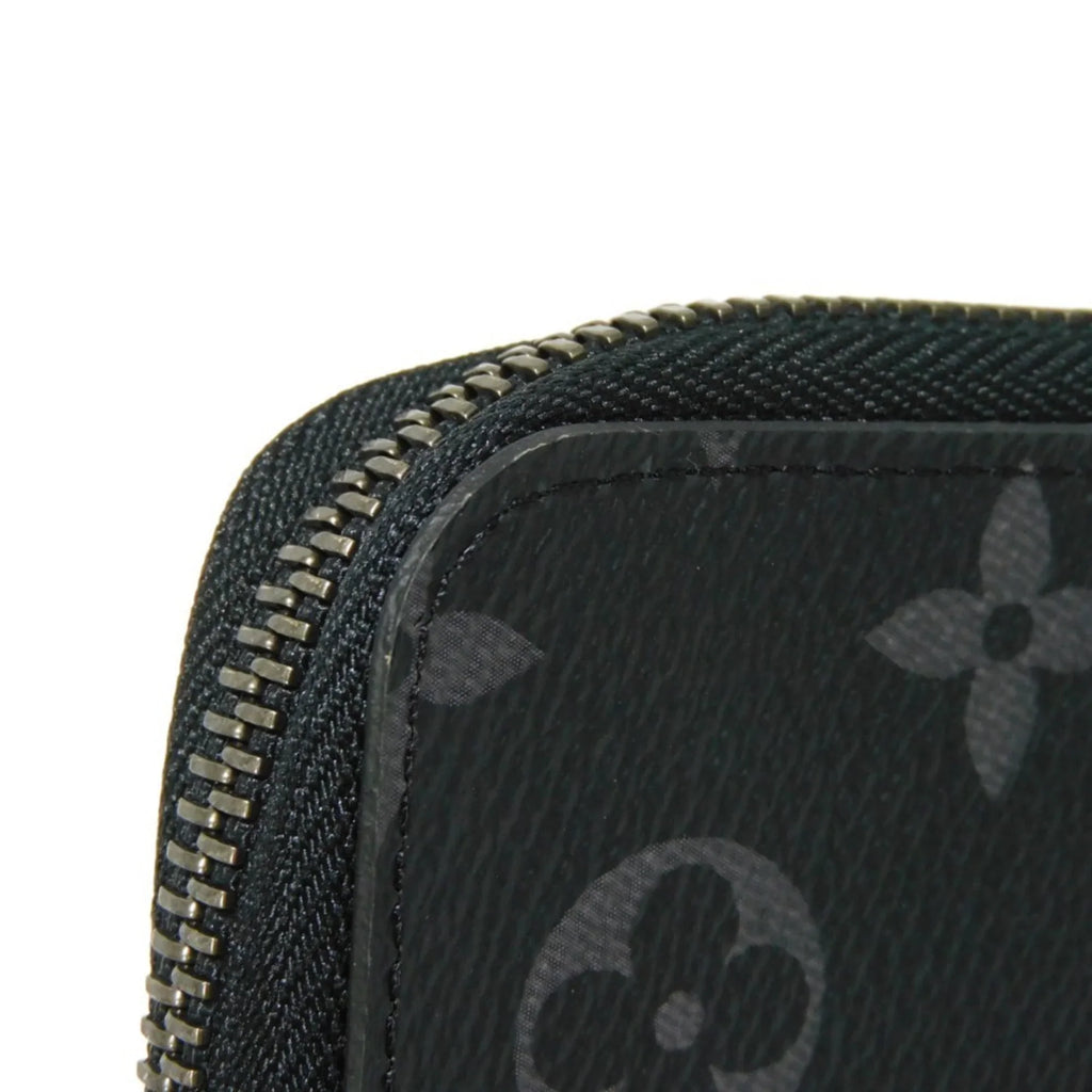 Pre-Owned LOUIS VUITTON Long Wallet Zippy Vertical LV Logo Round Zipper Random Access Memory Eclipse Noir M62295 Men's Billfold (Good)