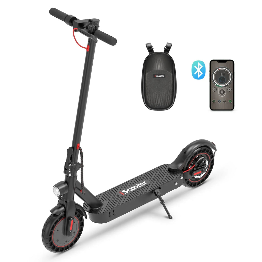 iScooter Max Electric Scooter, 500 W Motor Max Speed 30 km, 18-25 Miles Long-Range Energy Source for Adults,10 In Solid Tires, Foldable and Portable Commuting with Double Braking System