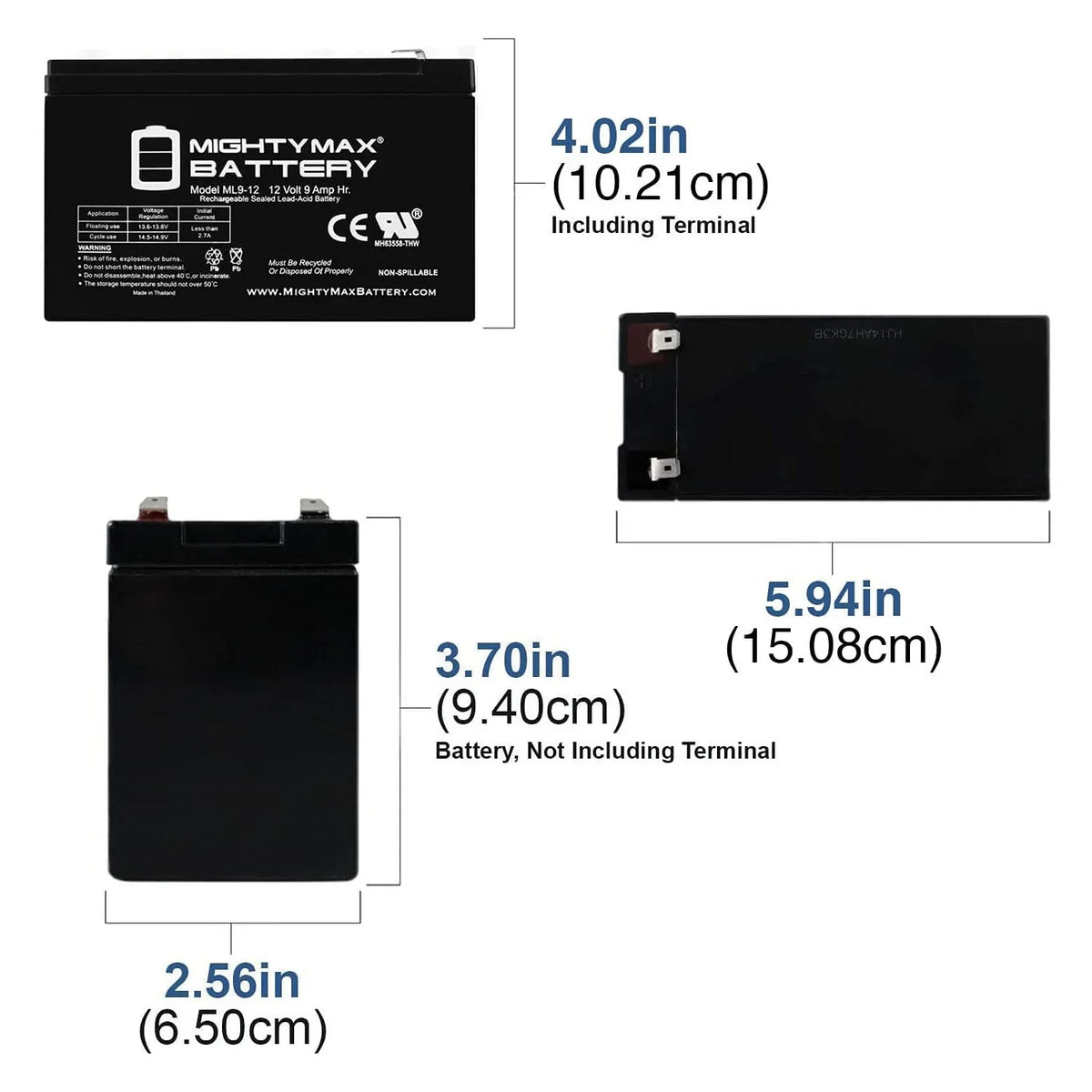 12V 9Ah Cell Replacement for Merida PC 500 Electric Bike - 6 Pack