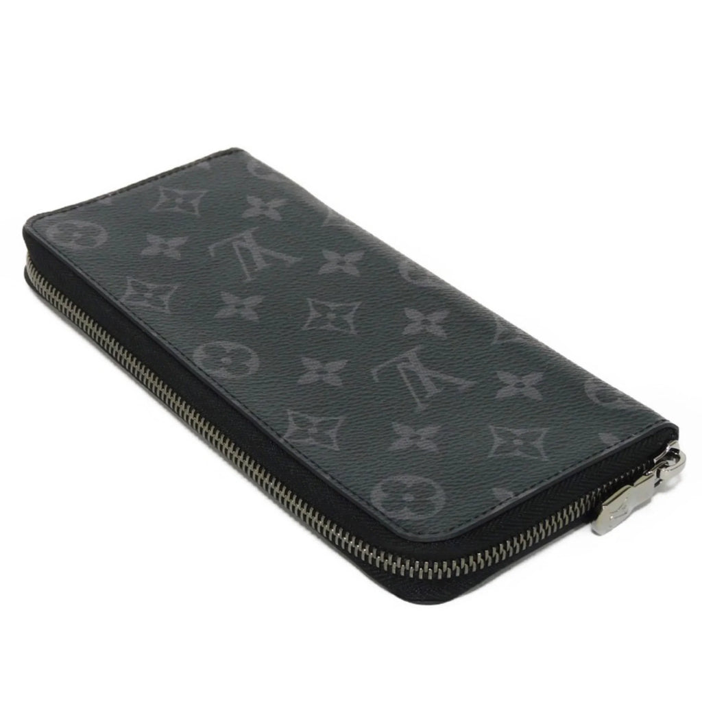 Pre-Owned LOUIS VUITTON Long Wallet Zippy Vertical LV Logo Round Zipper Random Access Memory Eclipse Noir M62295 Men's Billfold (Good)