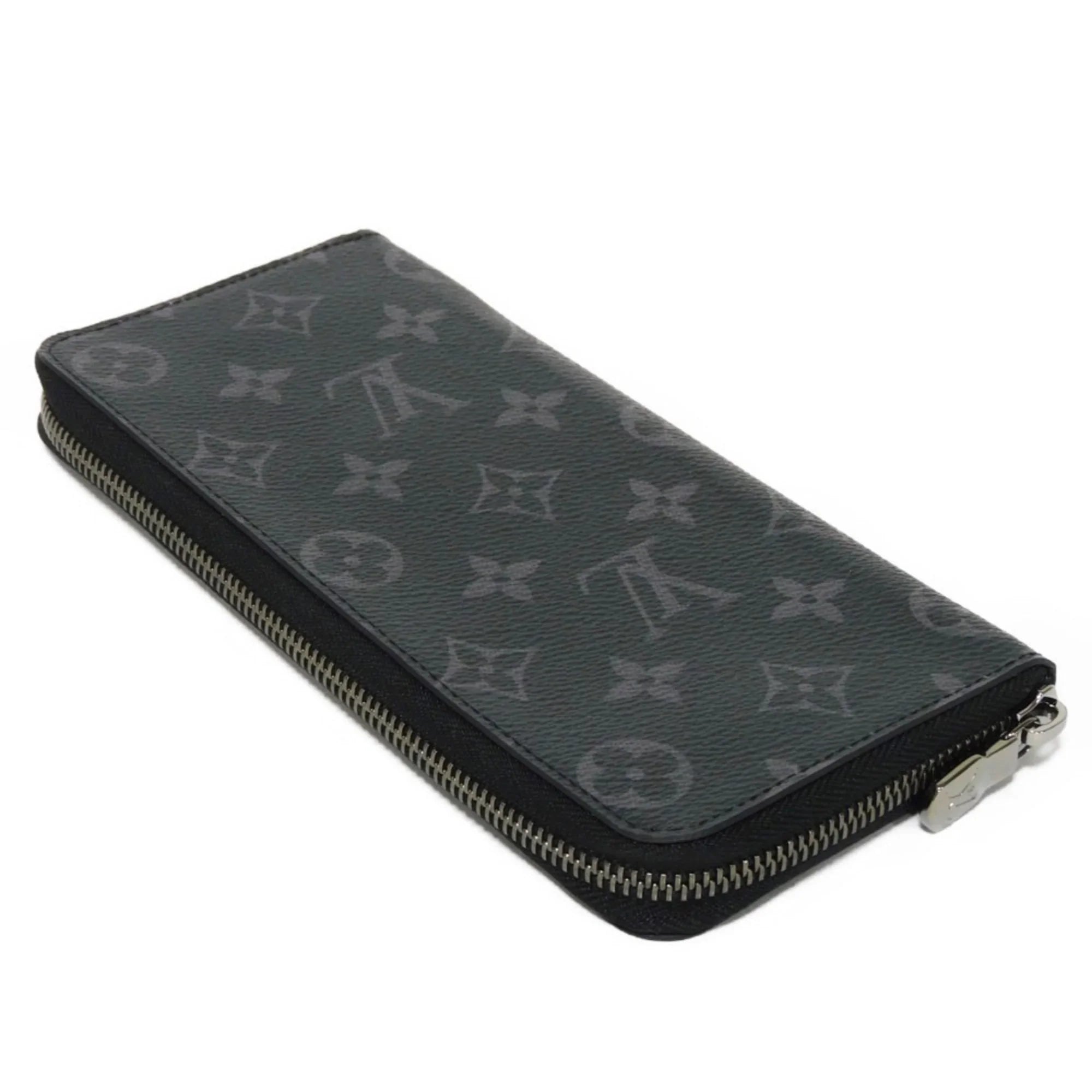 Pre-Owned LOUIS VUITTON Long Wallet Zippy Vertical LV Logo Round Zipper Random Access Memory Eclipse Noir M62295 Men's Billfold (Good)