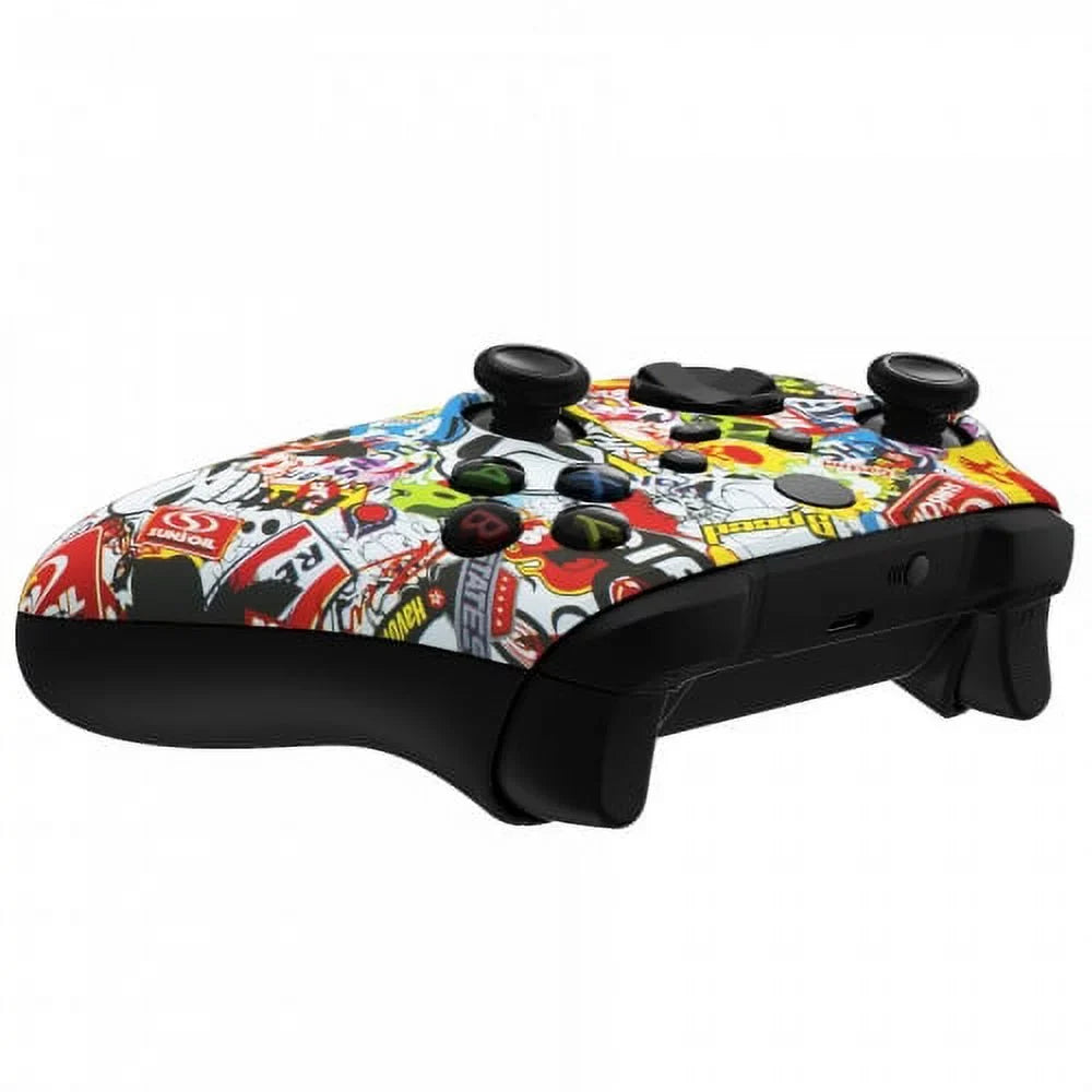 "Sticker Bomb" Xbox One X UN-MODDED Custom Controller Unique Design (with 3.5 jack)