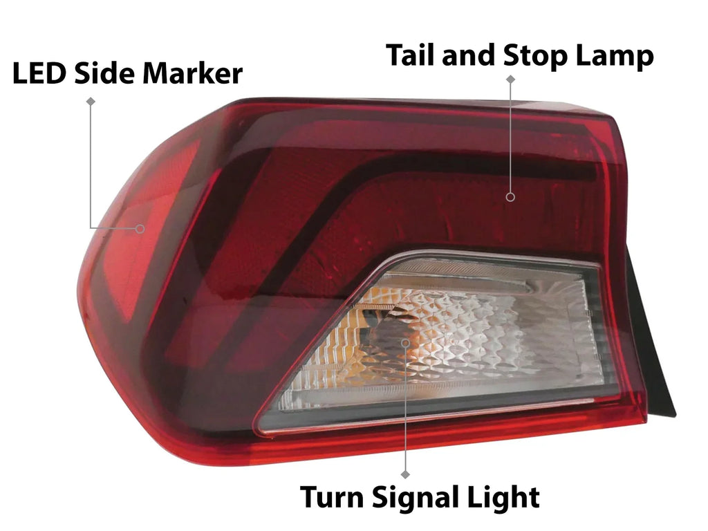 APA Replacement Tail Light Rear Lamp for 2021 2022 2023 2024 K5 STD Type with Light Bulbs Included Outer Driver Left Side 92401L3000 KI2804162