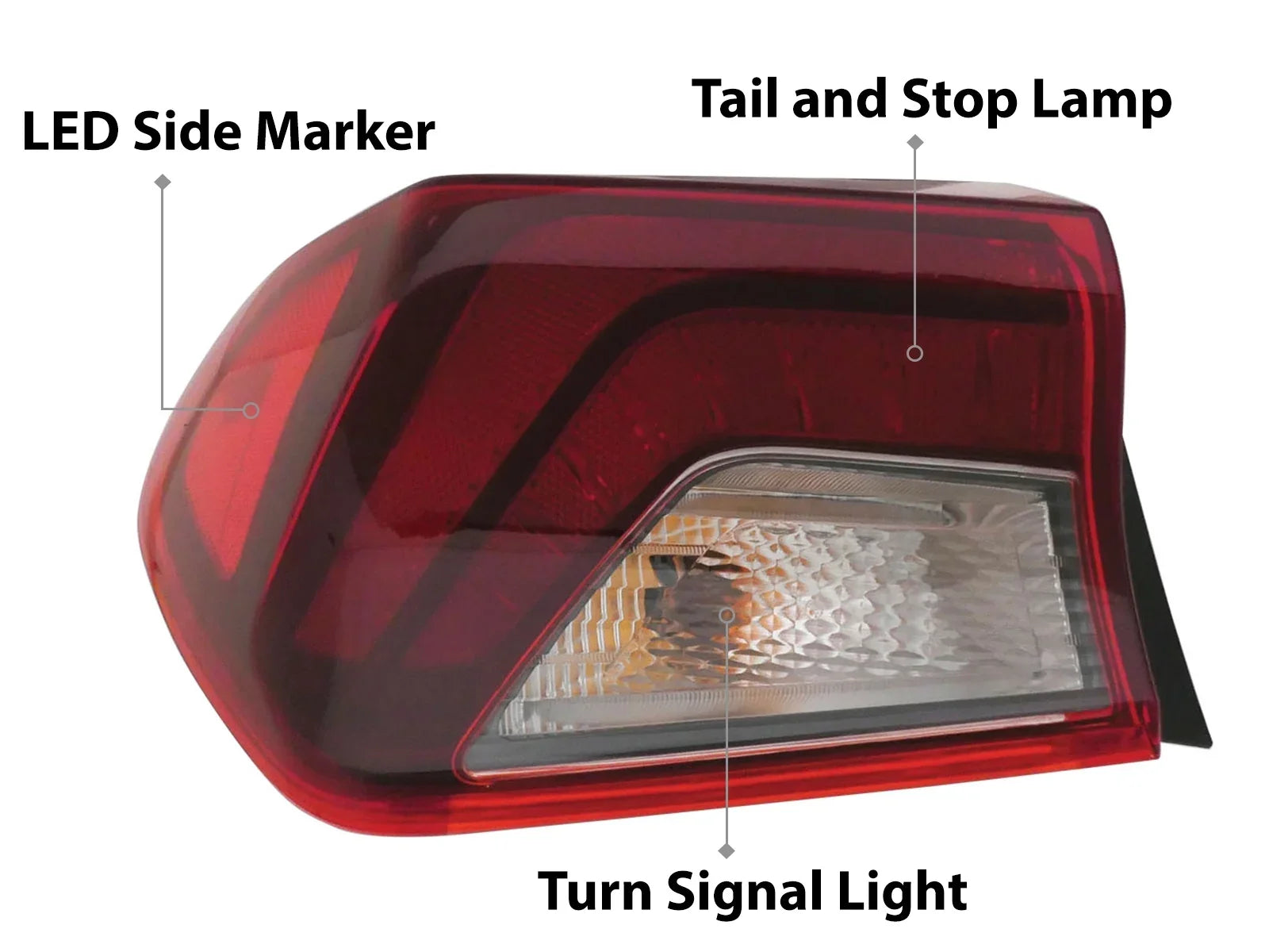 APA Replacement Tail Light Rear Lamp for 2021 2022 2023 2024 K5 STD Type with Light Bulbs Included Outer Driver Left Side 92401L3000 KI2804162