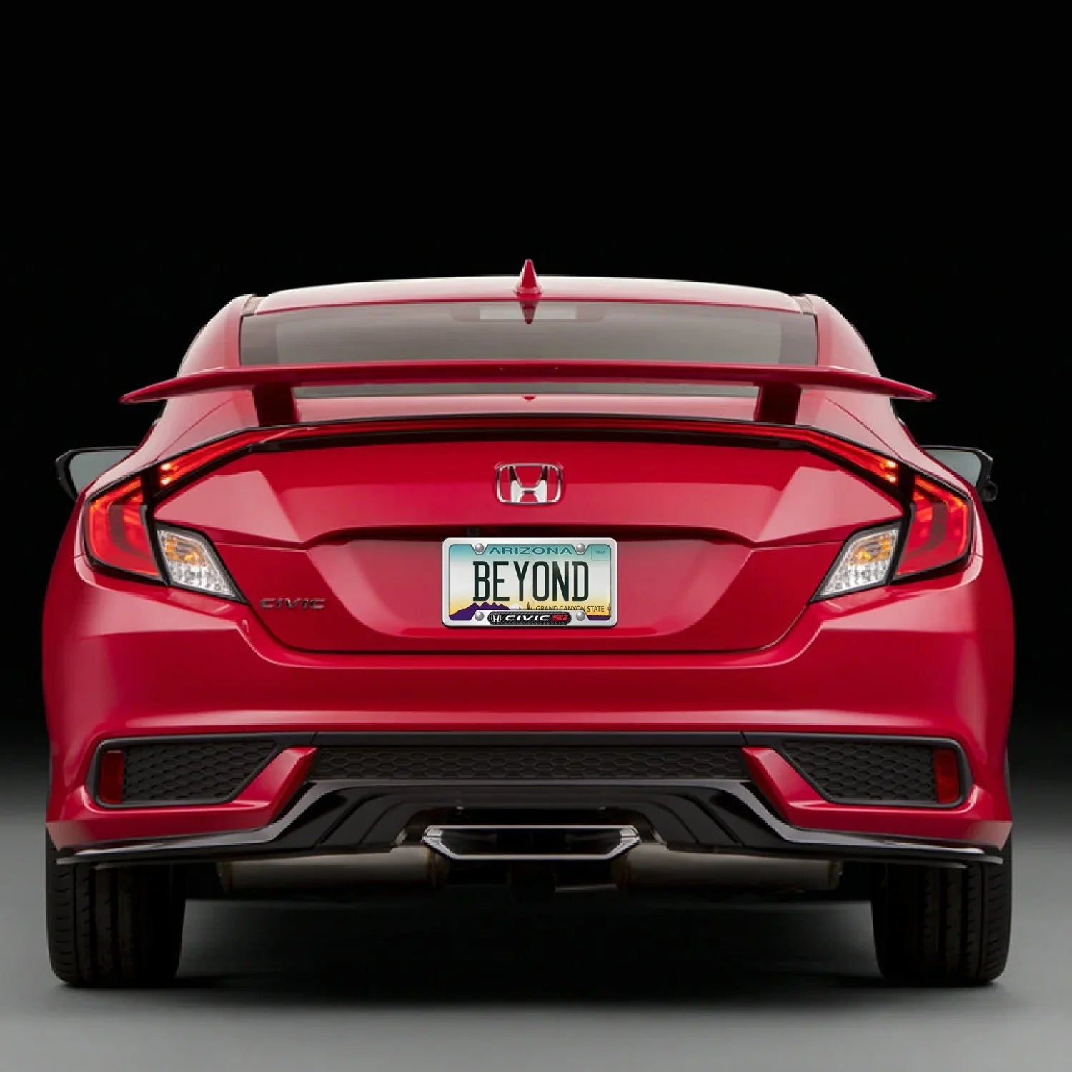 Honda Civic Si Real Carbon Fiber Nameplate Chrome Stainless Steel License Random Access Memory