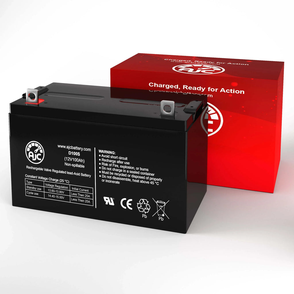 Yakea R200 12V 100Ah Solar Energy Source - This Is an AJC Brand Replacement