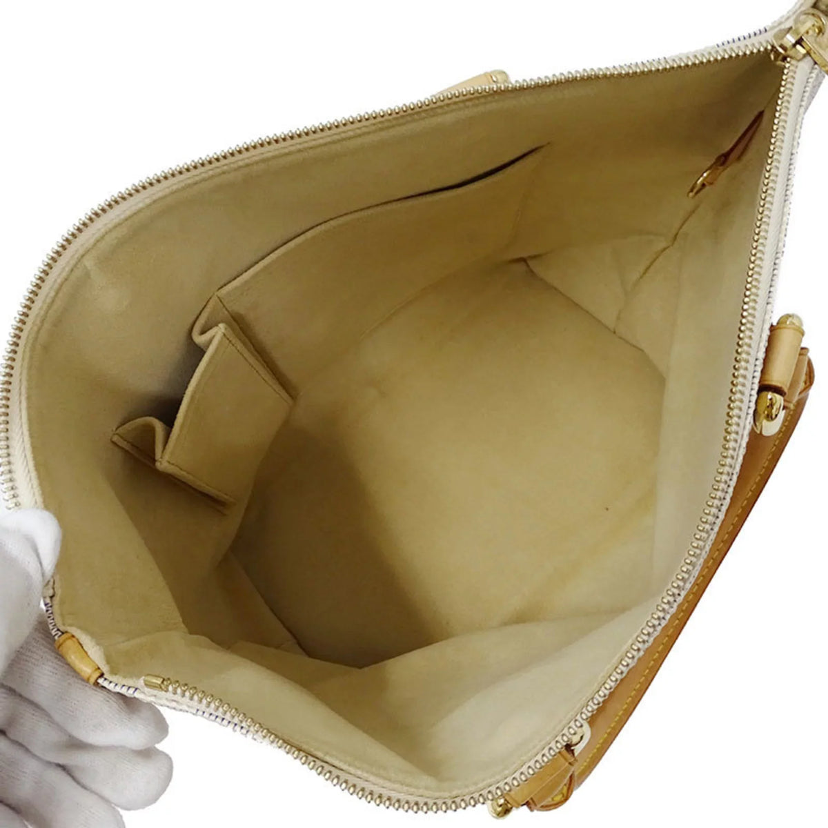 Authenticated Pre-owned Louis Vuitton LOUIS VUITTON Bag Damier Azul Ladies Tote Handbag Saleya PM N51186 White Gray