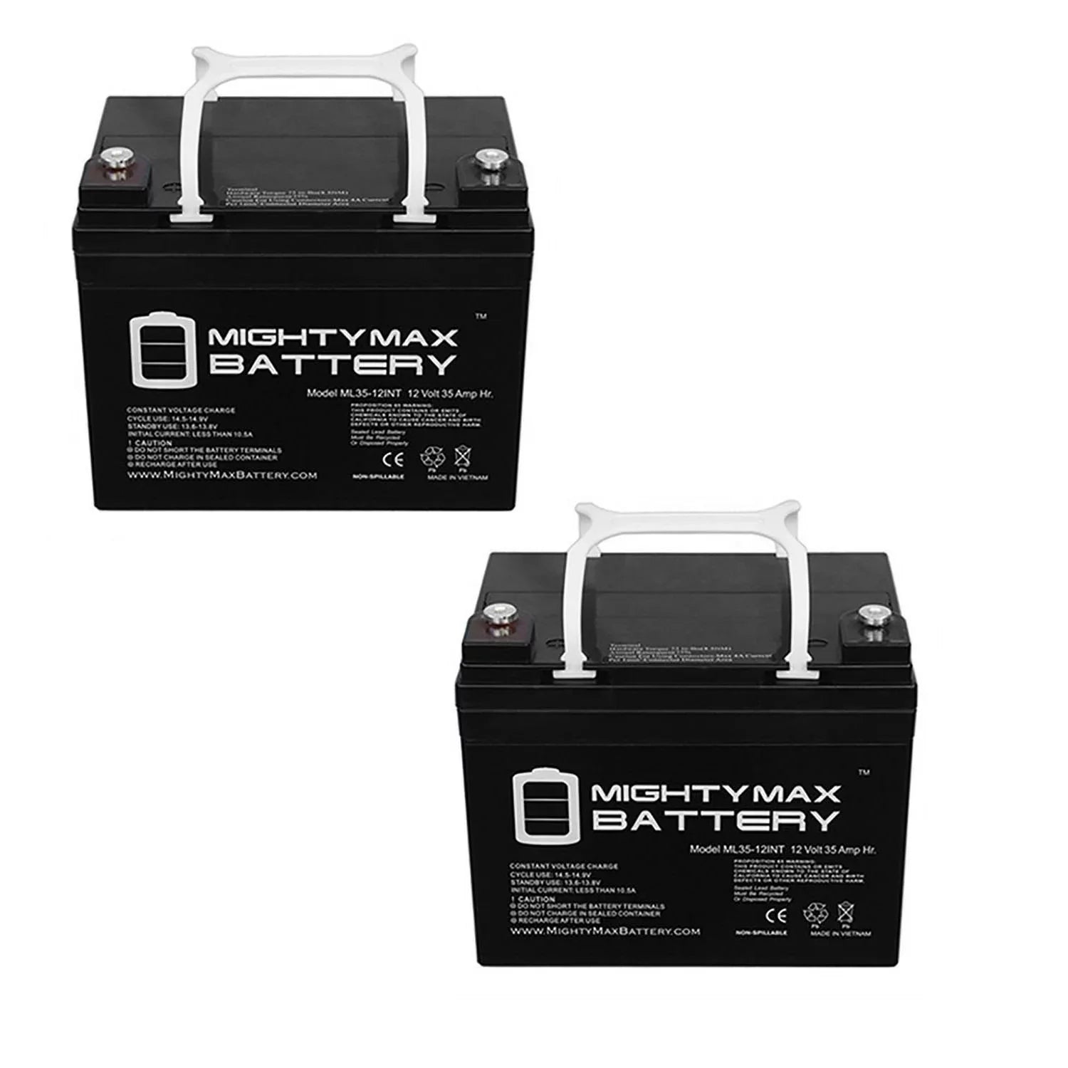 12V 35AH INT Energy Source Replacement for Pontoon Trolling Motor - 2 Pack