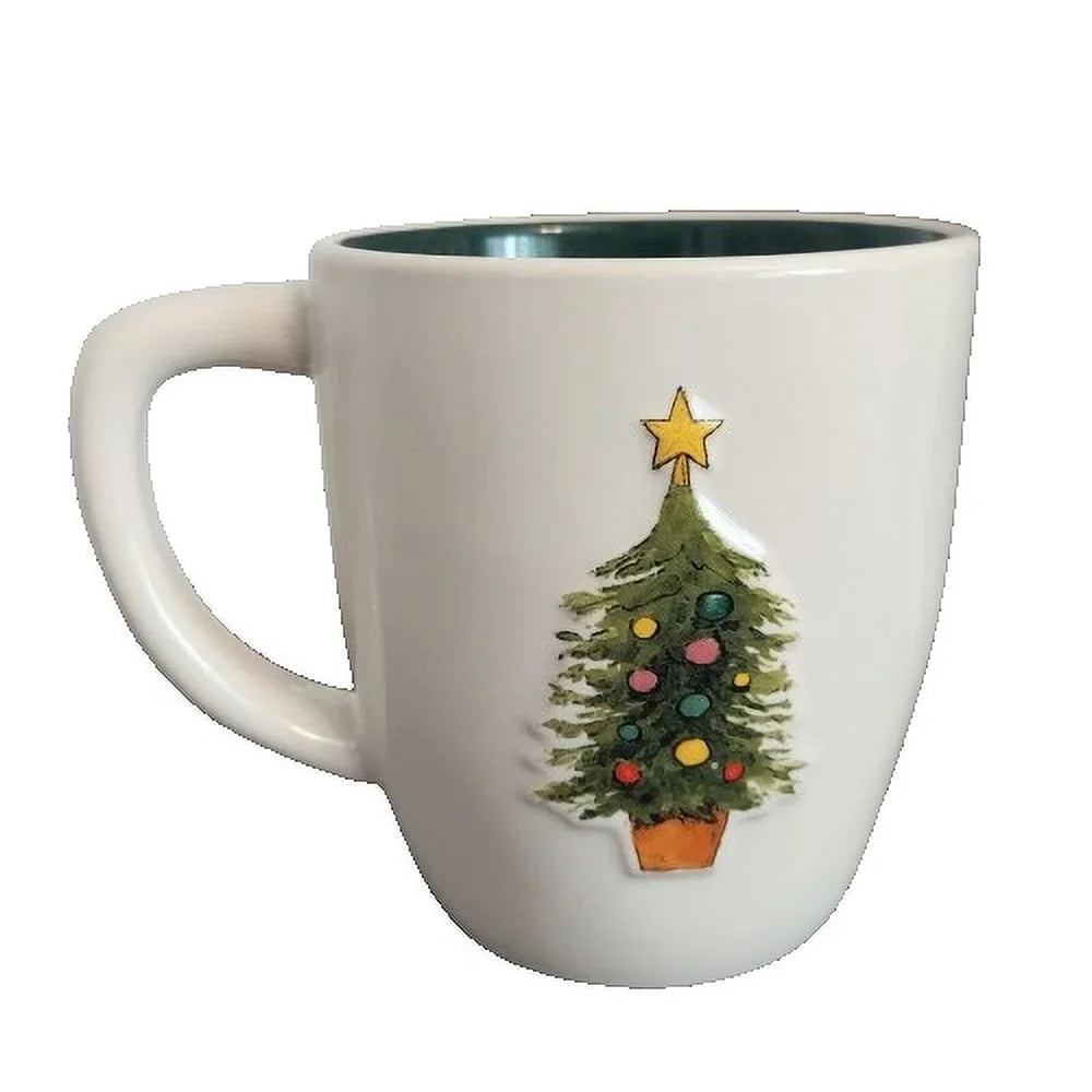 Rae Dunn OH XMAS TREE Christmas Coffee Cup Mug Random Access Memory 18 Oz